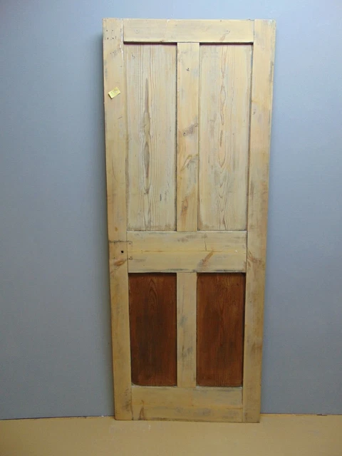 Door  29 3/4" x 76 1/4"  Pine Victorian Door 4 Panel Internal Wooden ref 119D