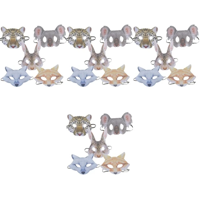 20 Pcs Mask Prop Rabbit Costume Lion Masks Carnival Half Miss Make up