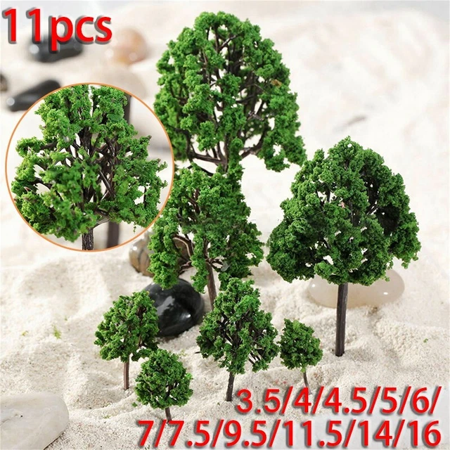 Modèles d'arbres vert vif pour diorama de train ferroviaire donnez vie à votre
