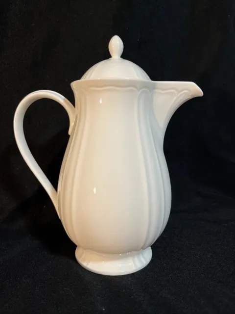 LENOX White Sands Solid Coffee Pot Server Teapot Fine China Porcelain