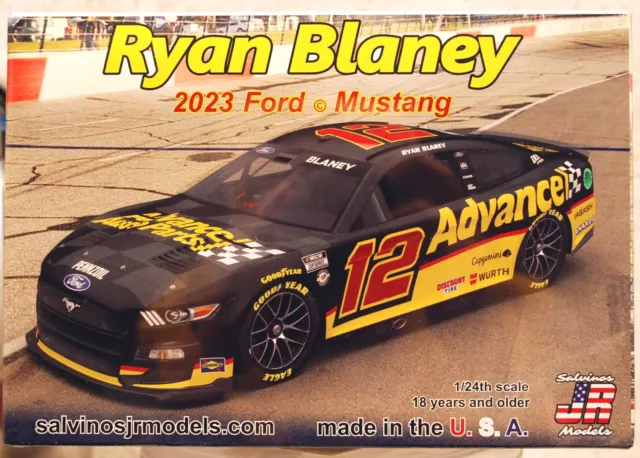 2023 Ford Mustang Ryan Blaney # 12 Advance 1:24 Salvinos JR 422356