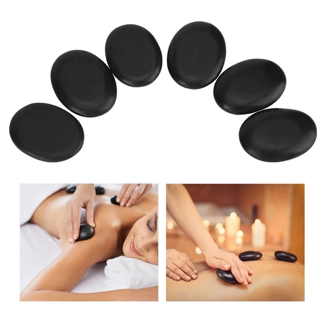 Natural Caliente SPA Masaje Energético Piedra Basalto Terapia Corporal Herramienta de Cuidado de la Salud~