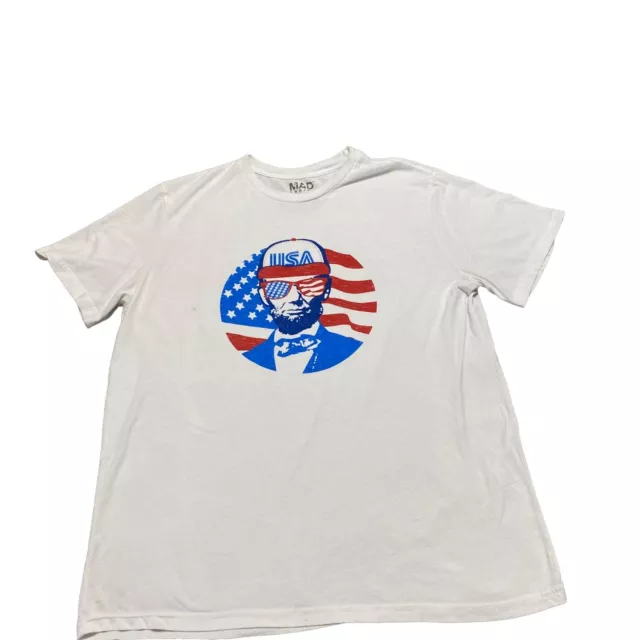 Abraham Lincoln T Shirt Sz 2X USA America United States Patriotic Fourth Of July