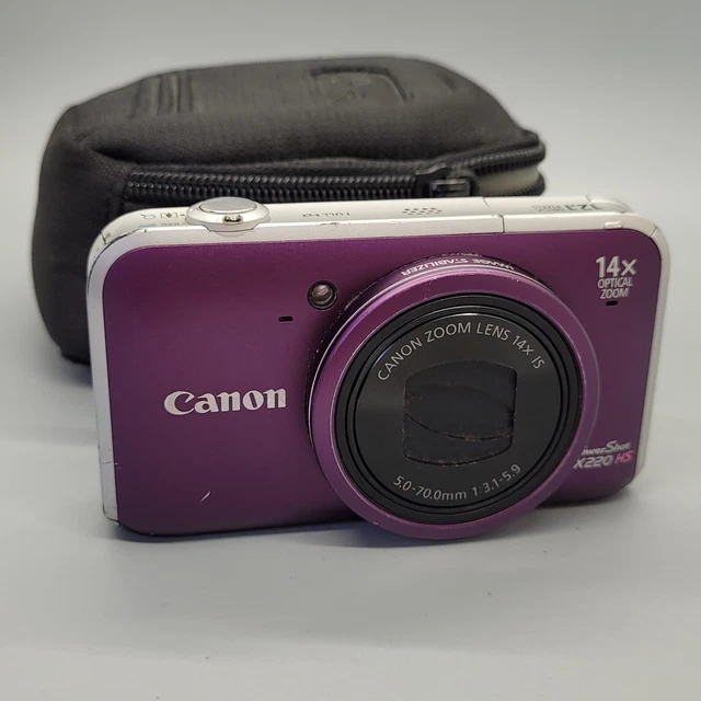 Canon PowerShot SX220 HS 12,1 megapixel fotocamera digitale compatta viola testata 2
