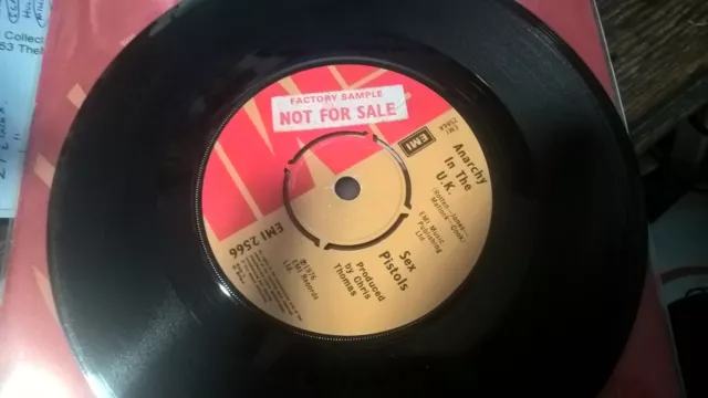 Rare Sex Pistols Anarchy in the UK EMI  1976 A1/B2 Promo Factory Sample punk