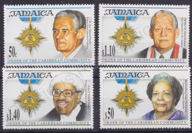 Jamaica Mnh Mint Stamp Set 1995 Order Of Caribbean Community Sg 884-887