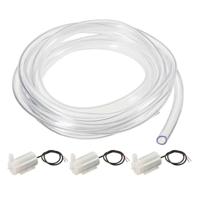 Pompa acqua micro sommergibile DC 3V stile orizzontale con tubo vinile trasparente