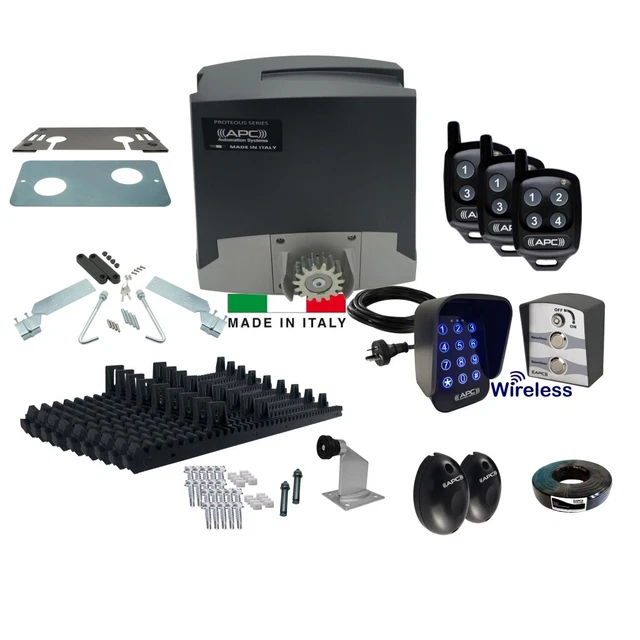 SLIDING GATE OPENER, Made in Italy Electric Motor Automatic Wireless