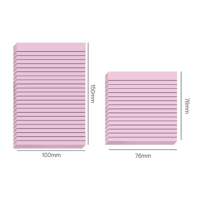 30/50 Sheets Color Transparent Sticky Notes Waterproof Horizontal Line Sticker