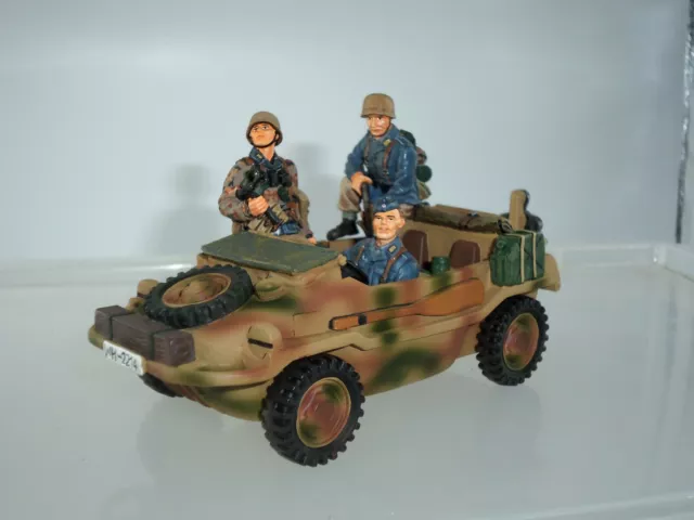 King And Country Fj001 German Fallschirmjager Schwimwagen Vehicle + Crew