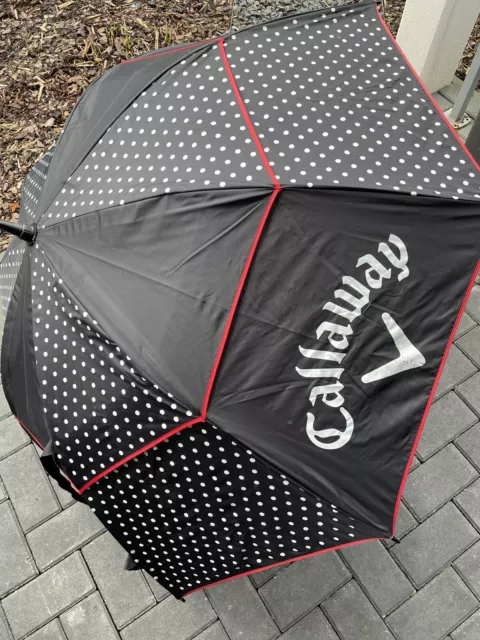 Callaway Golf Regen/Sonne Schirm schwarz/weiß/rot
