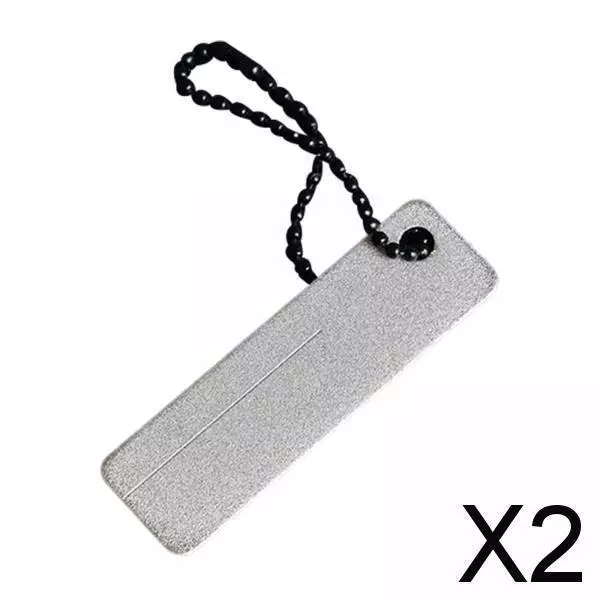 2X Tragbarer Mini-Steinschärfer mit Schlüsselanhänger, Werkzeugtasche,