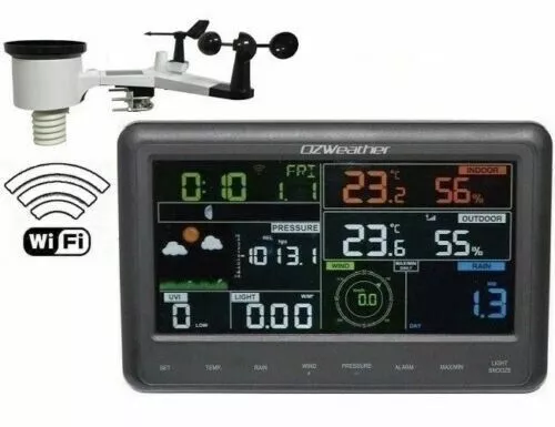 OZWeather™ Solar Powered WiFi Weather Station with Colour Display