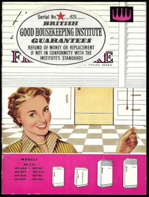 Vintage Guide Book Frigidaire Division General Motors Fridges Household 1950s