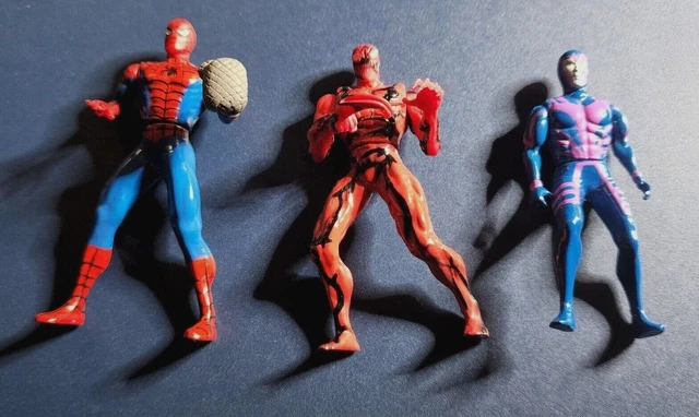 Vintage Action Figures Marvel Metal Lot of 3 Die Cast Figures Toy biz 1990's 2"