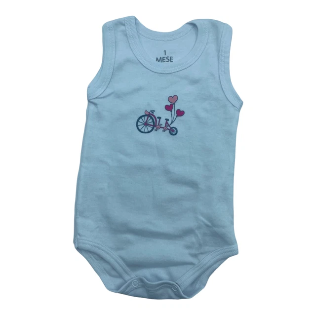 Glorius Body Neonato Bimba Spalla Larga in Puro Cotone (Confezione 2pz) 2