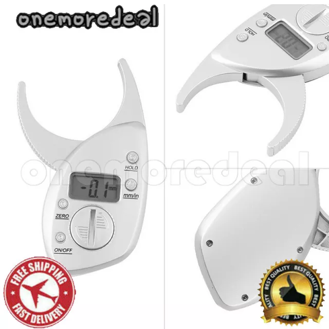 Body Fat Caliper Monitors Electronic Digital Analyzer + Tape Measure Skin Tester