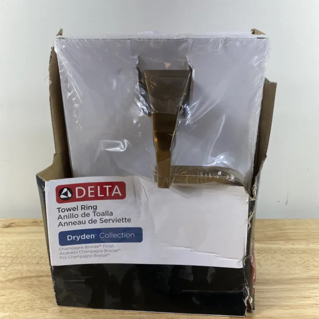 Delta Dryden Champagne Bronze Open Towel Ring Little Damage