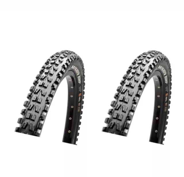 2 pneumatici pieghevoli MaxxisMinion DHF DH 27,5x2,50 WT 60 TPI 3C Maxx Grip TR