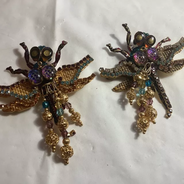 Lunch At The Ritz Vintage Dragonfly Earrings