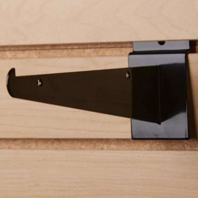 12 pcs 8 " Black Slatwall Shelf Bracket