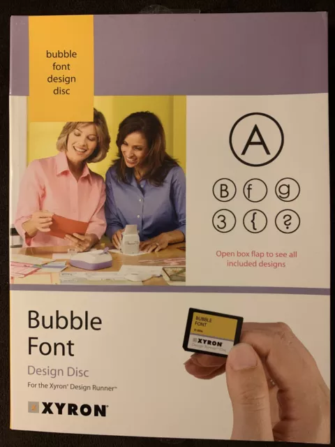 Xyron Design Runner Design Disc - Bubble Font Xyron Design Runner Design Disc - Bubble Font