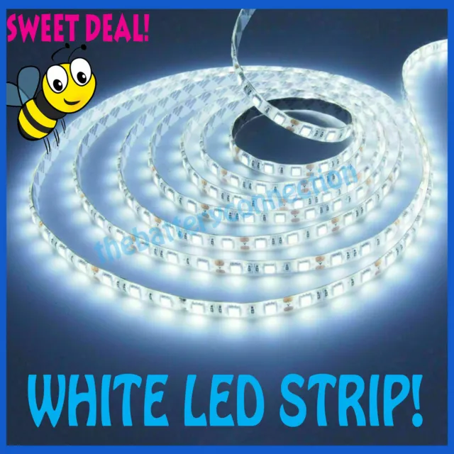 16FT 5M Bright Cool White 5M 300Leds Flexible SMD 5050 Led Strip Light Lamp 12V