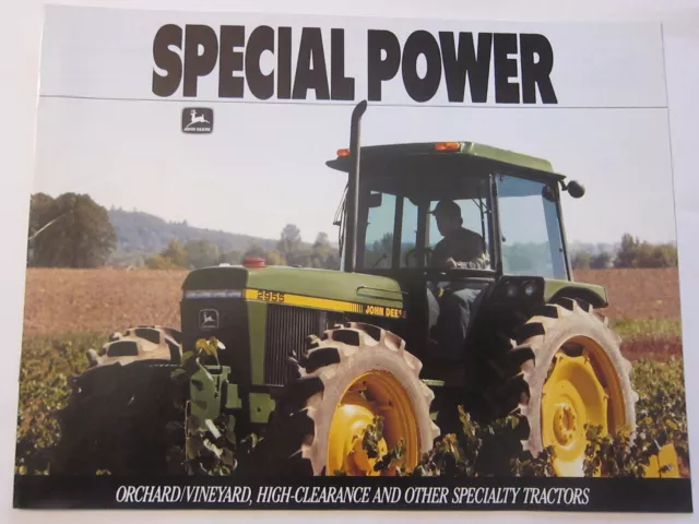 1990 John Deere Special Power Orchard Vineyard Tractor Brochure LOTS More Listed