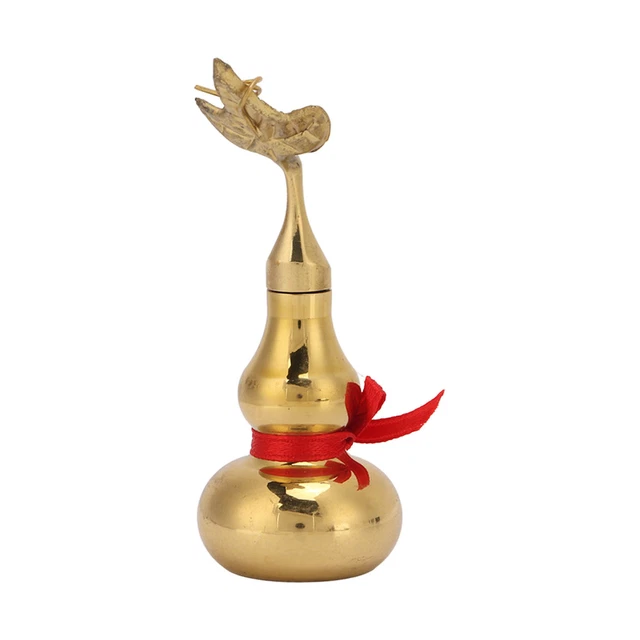 1 Gourd Statue Brass Exquisite Workmanship Office Decoration HYD UK