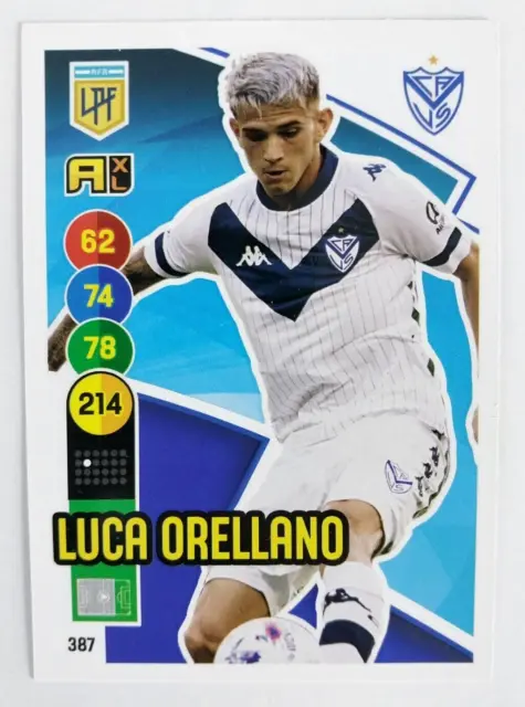 2021 Panini Fútbol Argentino Adrenalyn XL Card Luca Orellano Rookie Velez-Gama