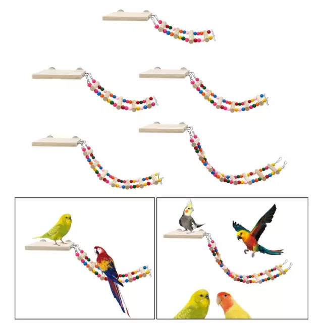 Support de cage à oiseaux en bois, jouets, plate-forme de perche pour