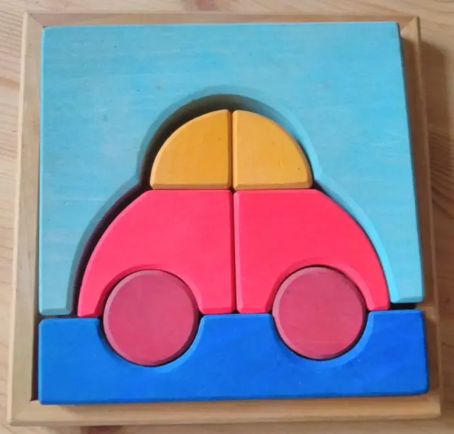 Grimm's Wooden Car Toy Puzzle