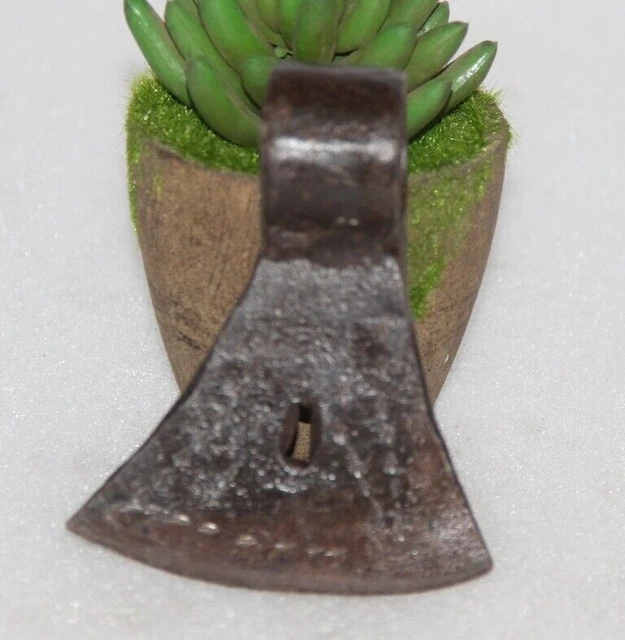 Ancienne Hache En Fer Forgé à La Main, Rustique, Vintage, Outil De Collection A7