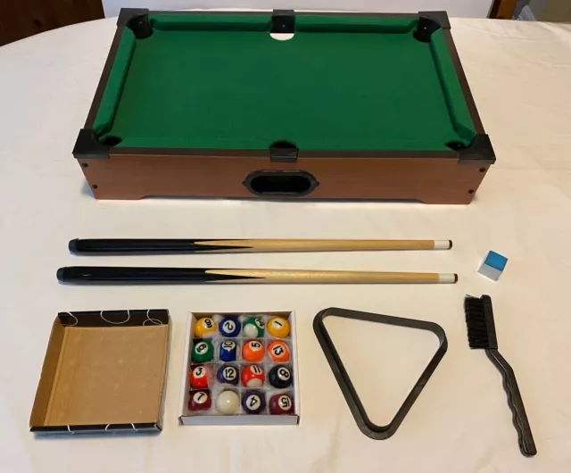 MINI POOL TABLE Game,Billiards Table Pool Table Set with 11 Balls 2 Cues  and 1 T EUR 37,99 - PicClick FR
