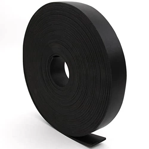 Tira artesanal de cuero sintético de doble cara hecha a mano para estudio 1""x360"" negra