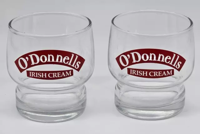 Vintage O'Donnell's Irish Cream Liquor MCM Barware Drinking Glasses, Set of 2