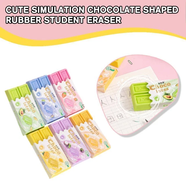 Random Cartoon Cute Rubber Fun Creative Chocolate Eraser Student Supplies' M5R5