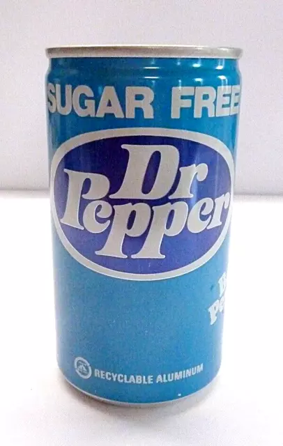 VTG Dr Pepper Sugar Free AIR SEALED Soda Pop Can Aluminum 12 fl