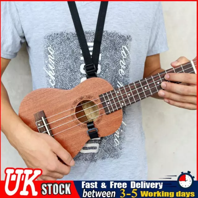 UK Adjustable Nylon Neck Strap Sling with Hook for Ukulele Guitar Mandolin
