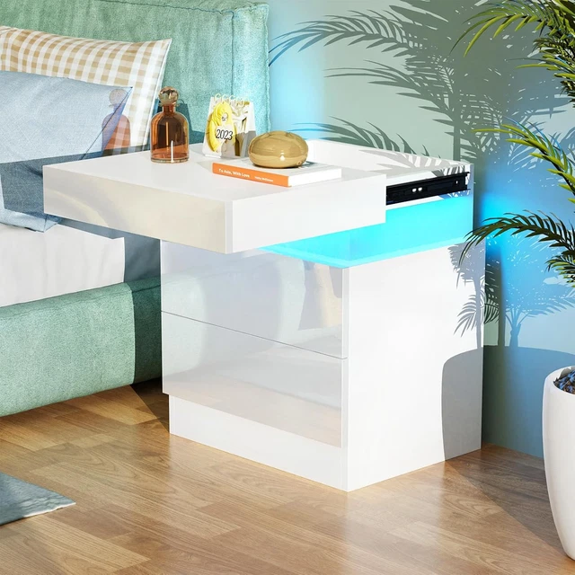 Yaheetech Set 2 Coodini da Caera da Letto Coodino con Cassetto e