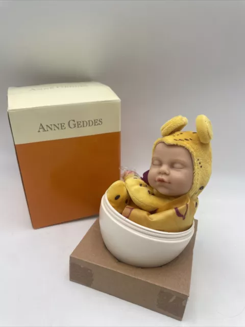 Anne Geddes Plush Bean Filled Newborn Infant Baby Doll Butterfly In Egg