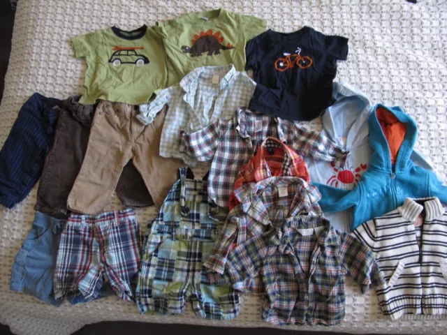 Boys Clothes Lot 12 to 18 Months / Gymboree Old Navy Gap Hurley Beluga / 17 pc