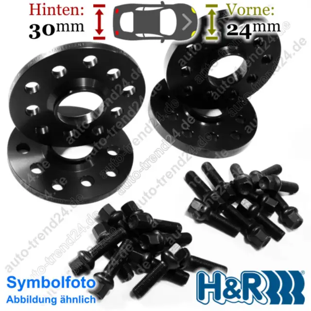 H&R Spurplatten schwarz VA 24mm & HA 30mm u.a.: Alfa Romeo Stelvio 949 16-24