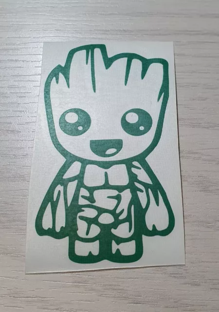 Baby Groot Sticker Grün Disney Plus Autoaufkleber Ich Bin Groot  B=5cm H=9cm