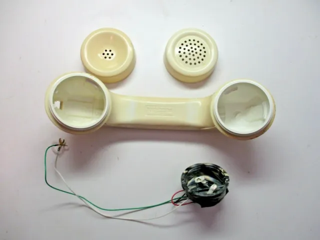 Teléfono con botón receptor de bocina beige vacío Western Electric 1984 EE. UU. 2500DM