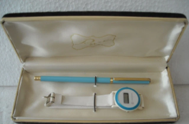 Parure 2 Pz Bianco Celeste Couvette "Pearl" Anni '80