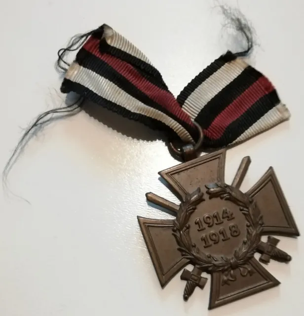 Medaille Orden Dtsch. Ehrenkreuz Ehrenzeichen 1914 - 1918 mit Öse und Band