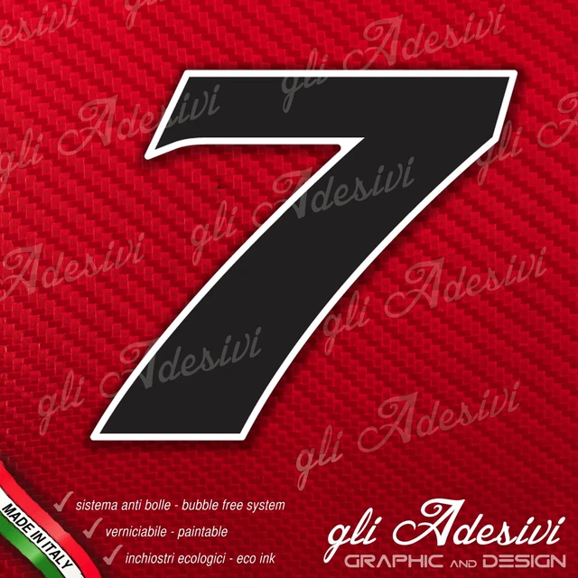 Autocollants Numéros Moto GP - Noir - 10x9,5 Cm - Décoration Racing Personnalisable Pour Moto - 2