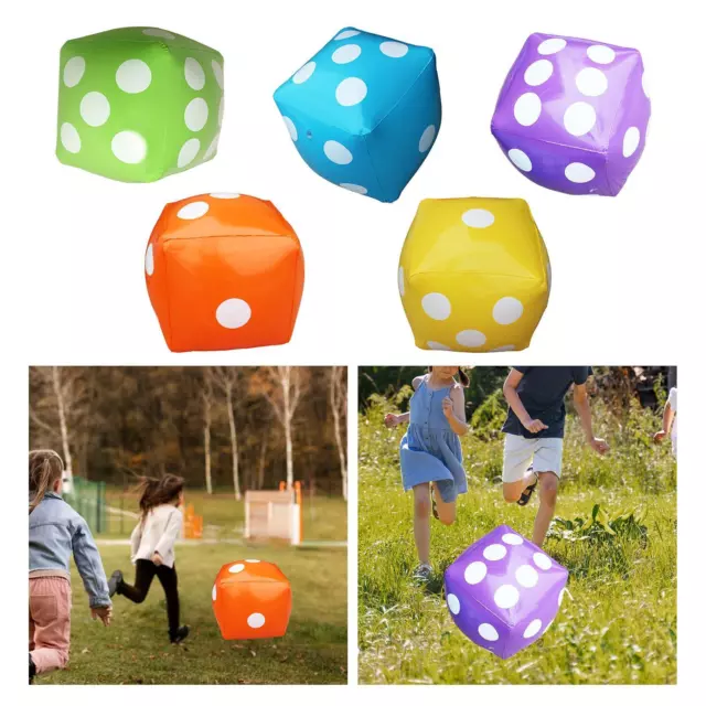 Giant Inflatable Dice Cube 60cm Beach Ball for Indoor Outdoor Garden Yard