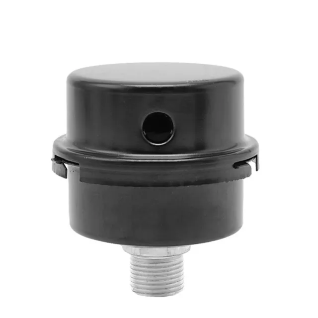 Thread Dia Air Compressor Intake Filter Muffler Silencer Black Metal 12.5-20mm